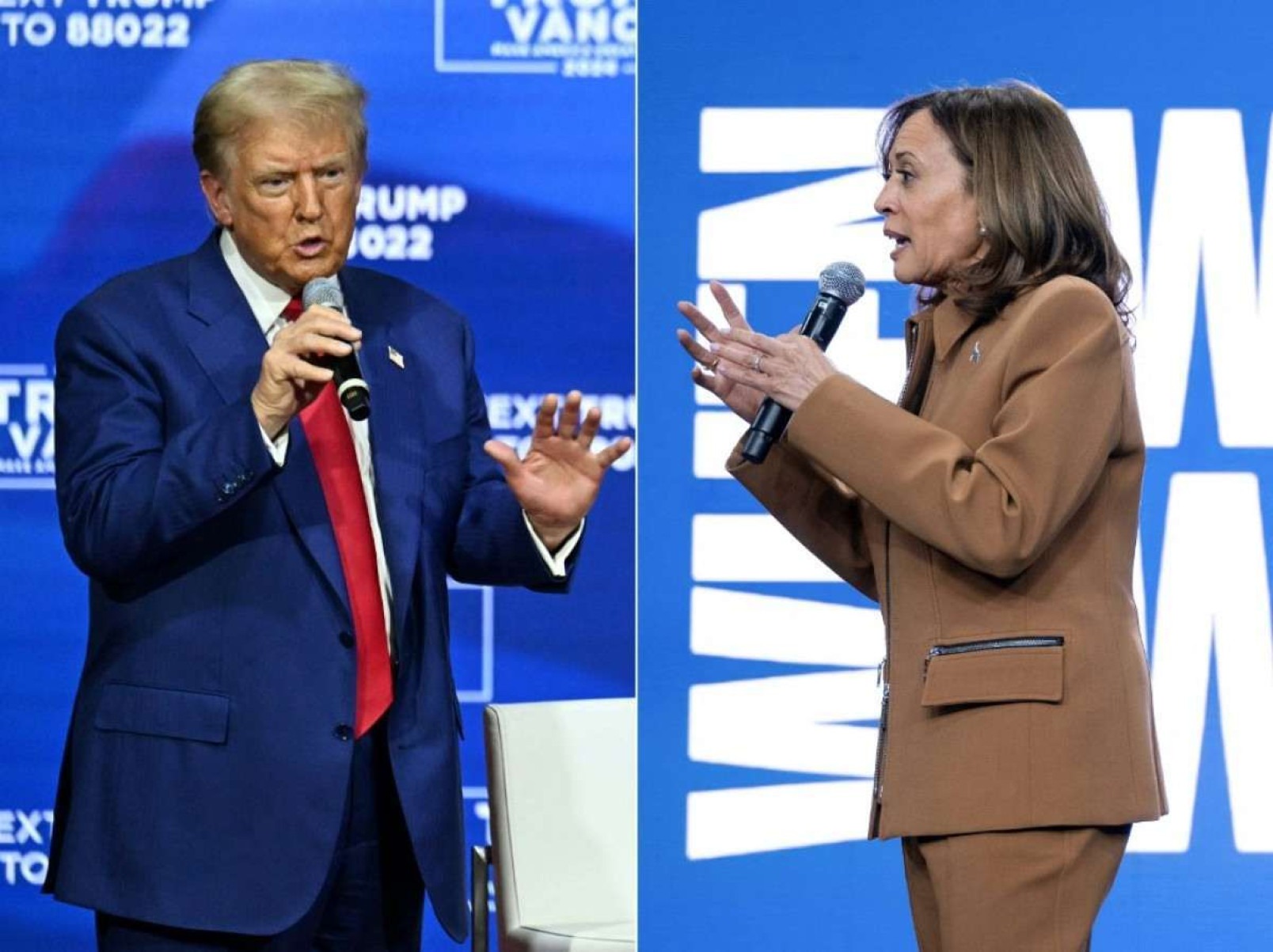 Trump ou Kamala? Um deles lidera em 6 dos 7 estados-pêndulo, diz pesquisa 