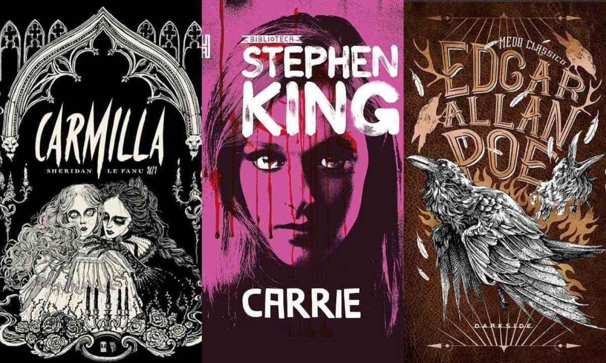 "Carmilla", "Carrie" e uma seleção de contos de Edgar Allan Poe prometem entreter e assustar durante o Halloween -  (crédito: Divulgação Darkside/Suma)