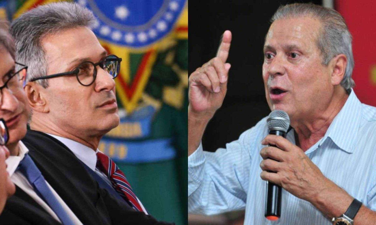 Governador Romeu Zema criticou decis&atilde;o do ministro da Suprema Corte que anulou condena&ccedil;&otilde;es de Z&eacute; Dirceu -  (crédito: Marcelo Camargo/Ag&ecirc;ncia Brasil; Marcos Vieira/EM/D.A Press)