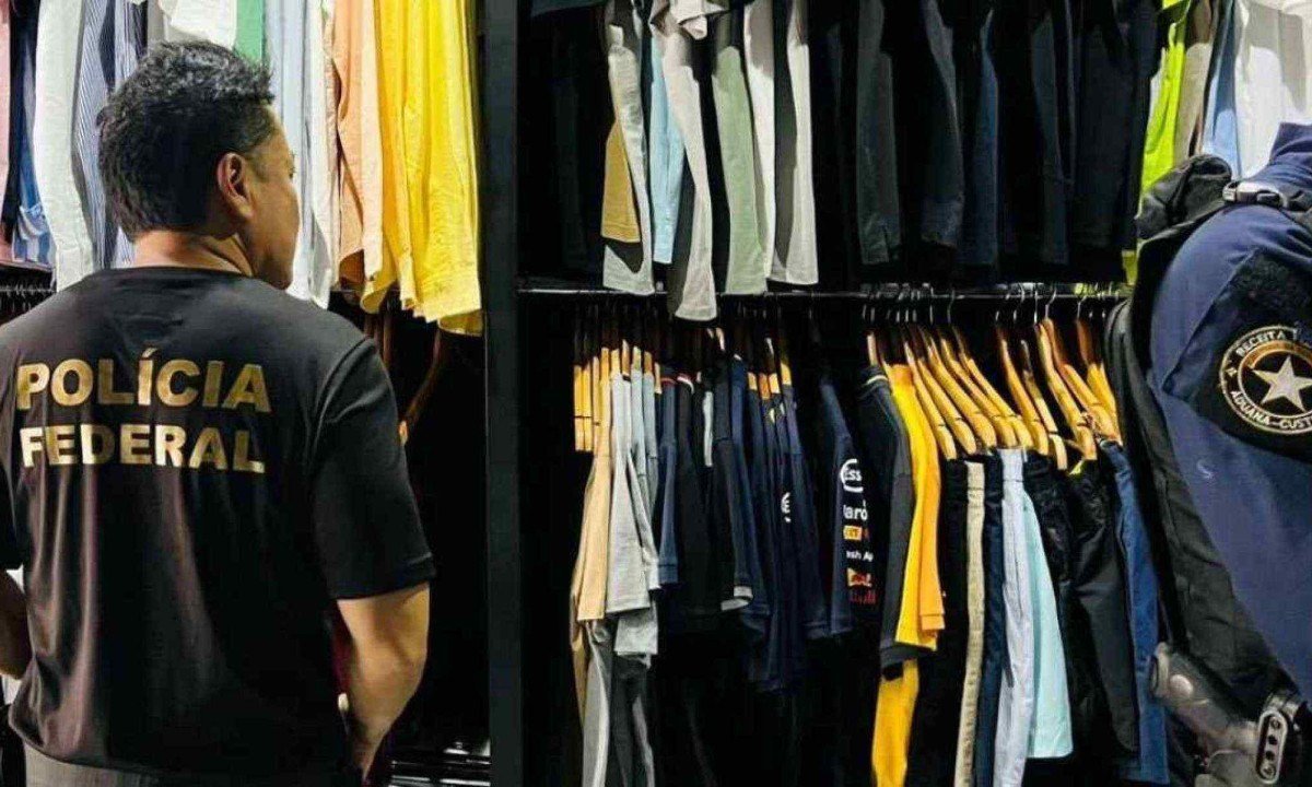 Polícia Federal cumpre mandados contra suspeito de vender produtos estrangeiros sem pagamento de impostos -  (crédito: PF/Divulgação)