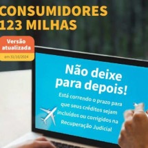 123 milhas: Defensoria lança cartilha para consumidores com créditos - DPMG / Divulga&ccedil;&atilde;o