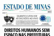 Capa impressa do Estado de Minas de 1/11/2024