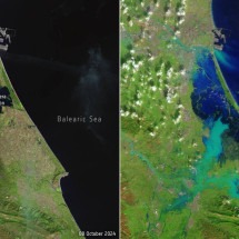 As imagens de satélite que mostram tamanho da destruição após enchente na Espanha  - BBC