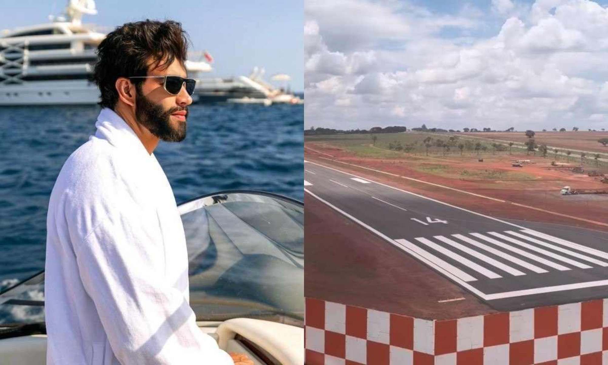 Gusttavo Lima constrói pista de pouso particular no quintal de casa