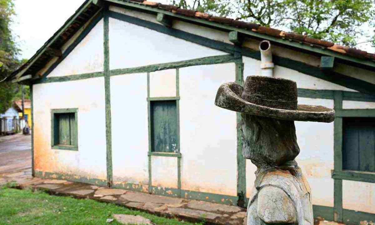 Tombada desde 1976, a Casa Fernão Dias, em Pedro Leopoldo, na Grande BH, teria sido fundada pelo bandeirante -  (crédito: LEANDRO COURI/EM/D.A PRESS)