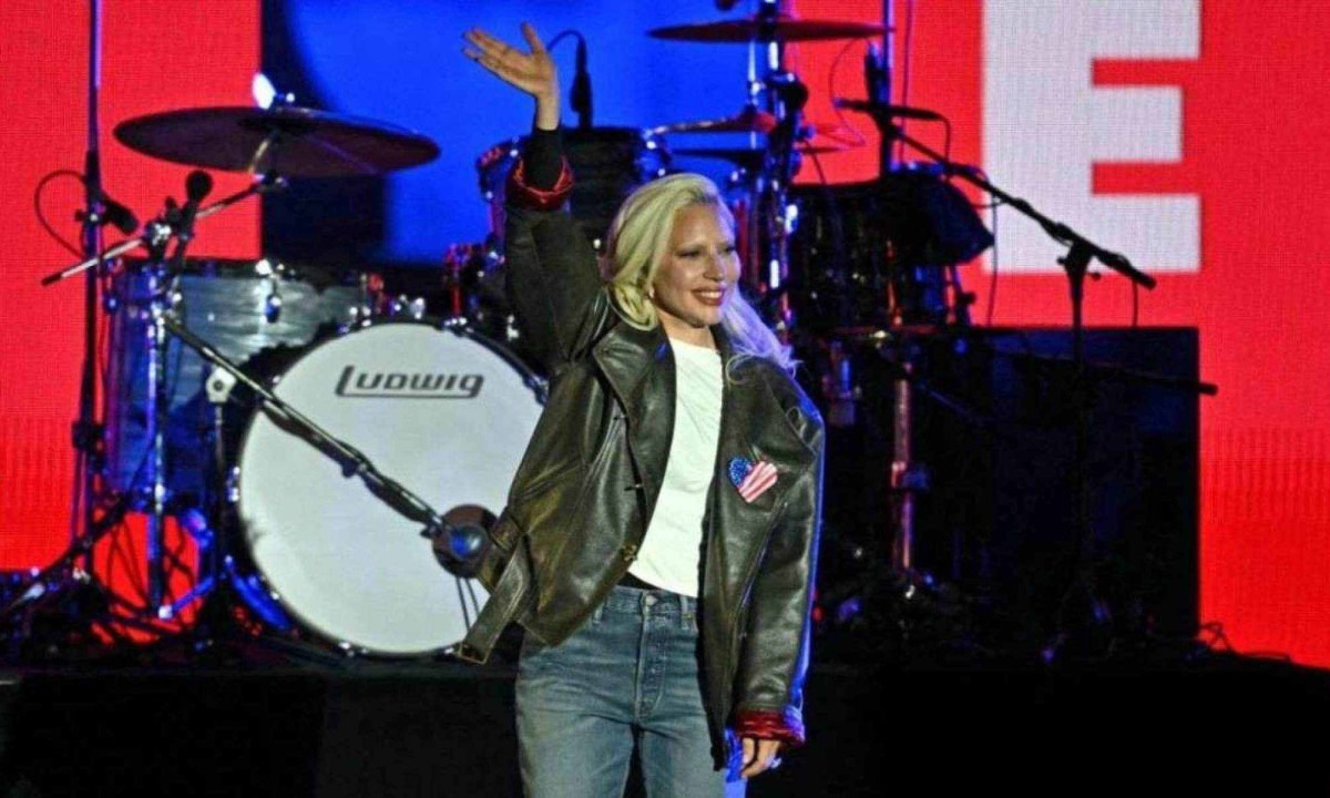 Lady Gaga cantou em comício de Kamala Harris -  (crédito: Reprodução / Youtube)