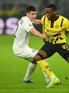 Borussia sofre, mas vence o Sturm Graz e segue perto do topo na Liga do Campeões -  (crédito: No Ataque Internacional)