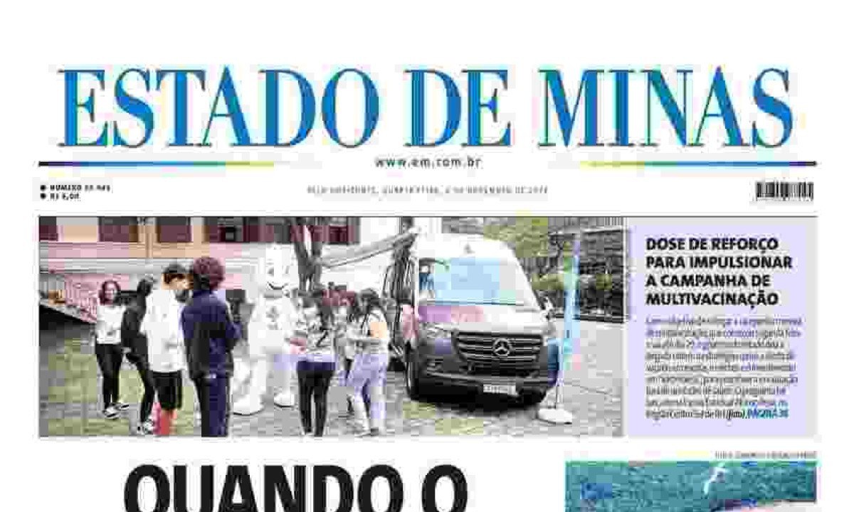 Confira a capa do Estado de Minas do dia 6/11/2024 -  (crédito: Estado de Minas)