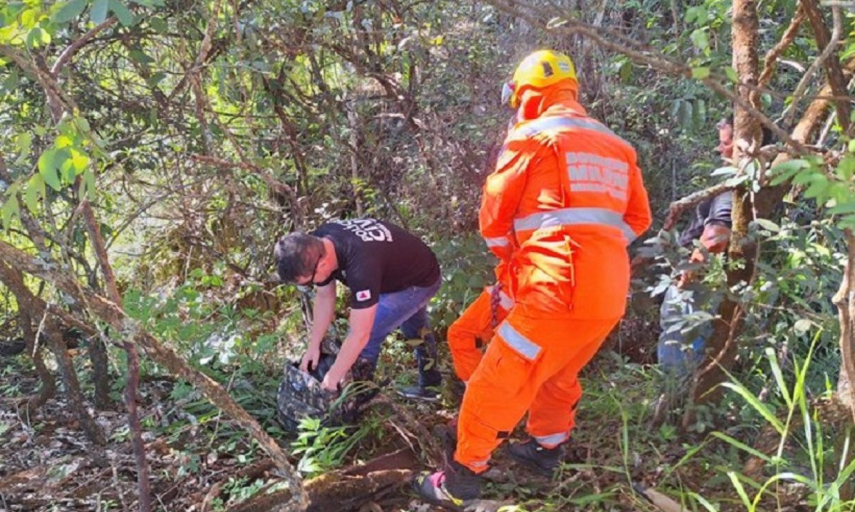 Ossada encontrada em Presidente Olegário era de homem desaparecido -  (crédito: Divulgação/CBMG)