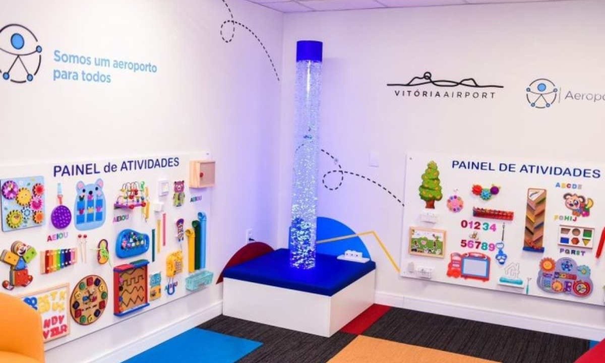 Aeroporto de Vitória (ES) criou sala sensorial para pessoas autistas -  (crédito: Zurich Airport Brasil)