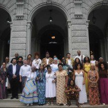 Rainha do Congo é recebida com festa e música no Palácio da Liberdade - Alexandre Guzanshe/EM/D.A Press
