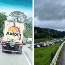 Caminhão tomba na BR-381 e causa congestionamento de 8 km - Reprodução / Redes sociais