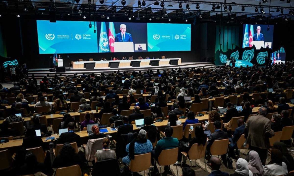 29ª Conferência das Partes, em Baku, no Azerbaijão
- (crédito: Alexander NEMENOV / AFP) 29ª Conferência das Partes, em Baku, no Azerbaijão
- (crédito: Alexander NEMENOV / AFP)