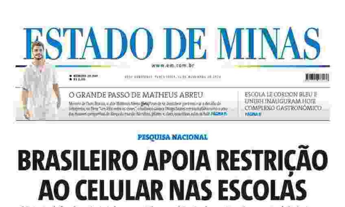 Confira a capa do Estado de Minas do dia 12/11/2024 - (crédito: Estado de Minas)