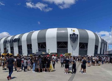 O Atlético virou SAF, literalmente uma Sociedade Anônima do Futebol. Sem rosto, sem corpo, sem alma -  (crédito: Alexandre Guzanshe/EM/D.A Press)
