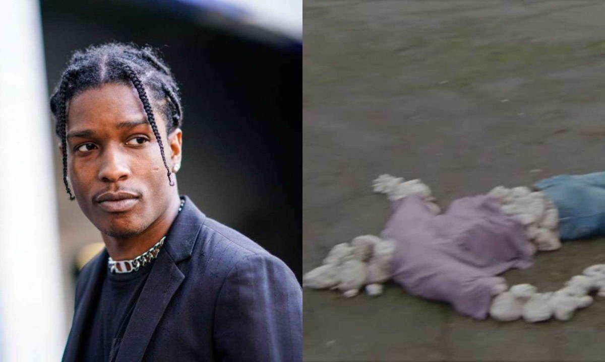 A$AP Rocky é acusado de violar direitos autorais de artista brasileiro em clipe -  (crédito: Edward Berhelot/ Reprodução)