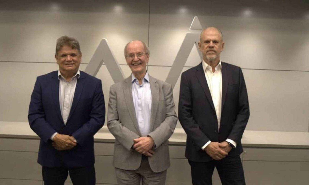 Dirigentes do Banco Master (da esquerda para a direita): Geraldo Magela, conselheiro da instituição, Erich Schumann, presidente do Comitê de Auditoria, e Luiz Antônio Bull, diretor estatutário -  (crédito: Divulgação)