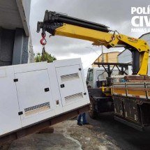 Grande BH: gerador de R$ 500 mil furtado de mina é recuperado em Contagem - PCMG/Divulgação