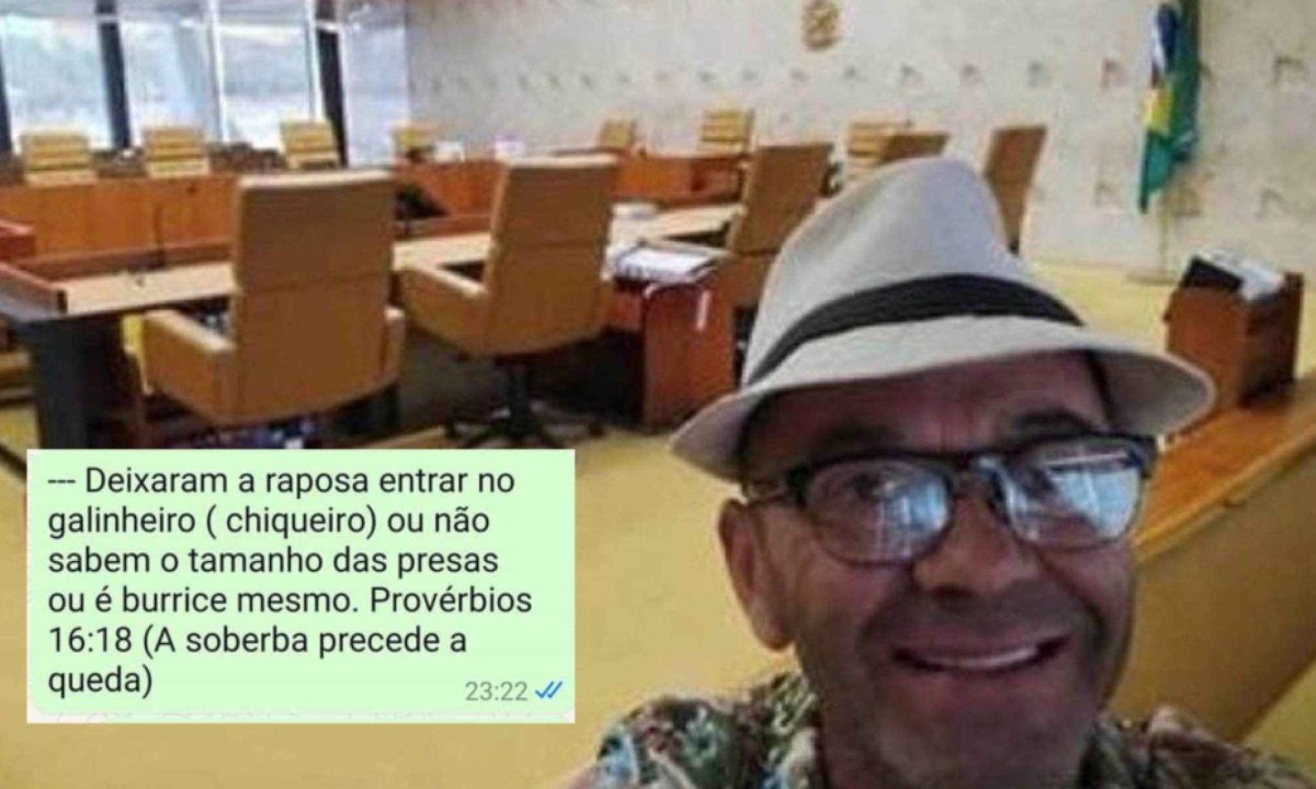 Homem-bomba foi ao STF: ‘Deixaram a raposa entrar no galinheiro (chiqueiro)’ -  (crédito: Platobr)