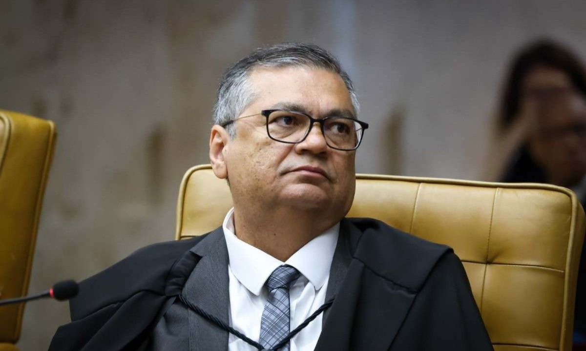 Ministro da Suprema Corte Fl&aacute;vio Dino volta a falar sobre regula&ccedil;&atilde;o das redes sociais ap&oacute;s homem, que postou amea&ccedil;as na internet, realizar explos&otilde;es em Bras&iacute;lia -  (crédito: Gustavo Moreno/STF)