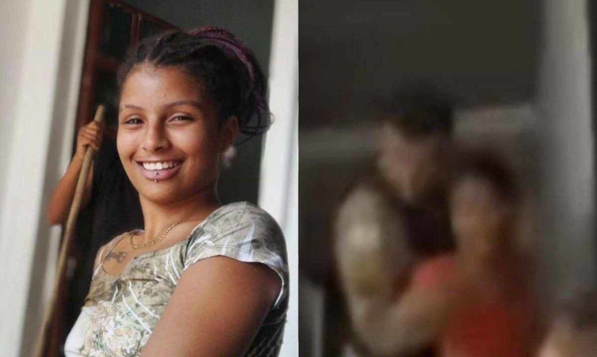 Thainara Vitória Francisco Santos, de 18 anos, foi imobilizada por policiais militares dentro de casa, em Governador Valadares -  (crédito: Reprodução/Redes Sociais)