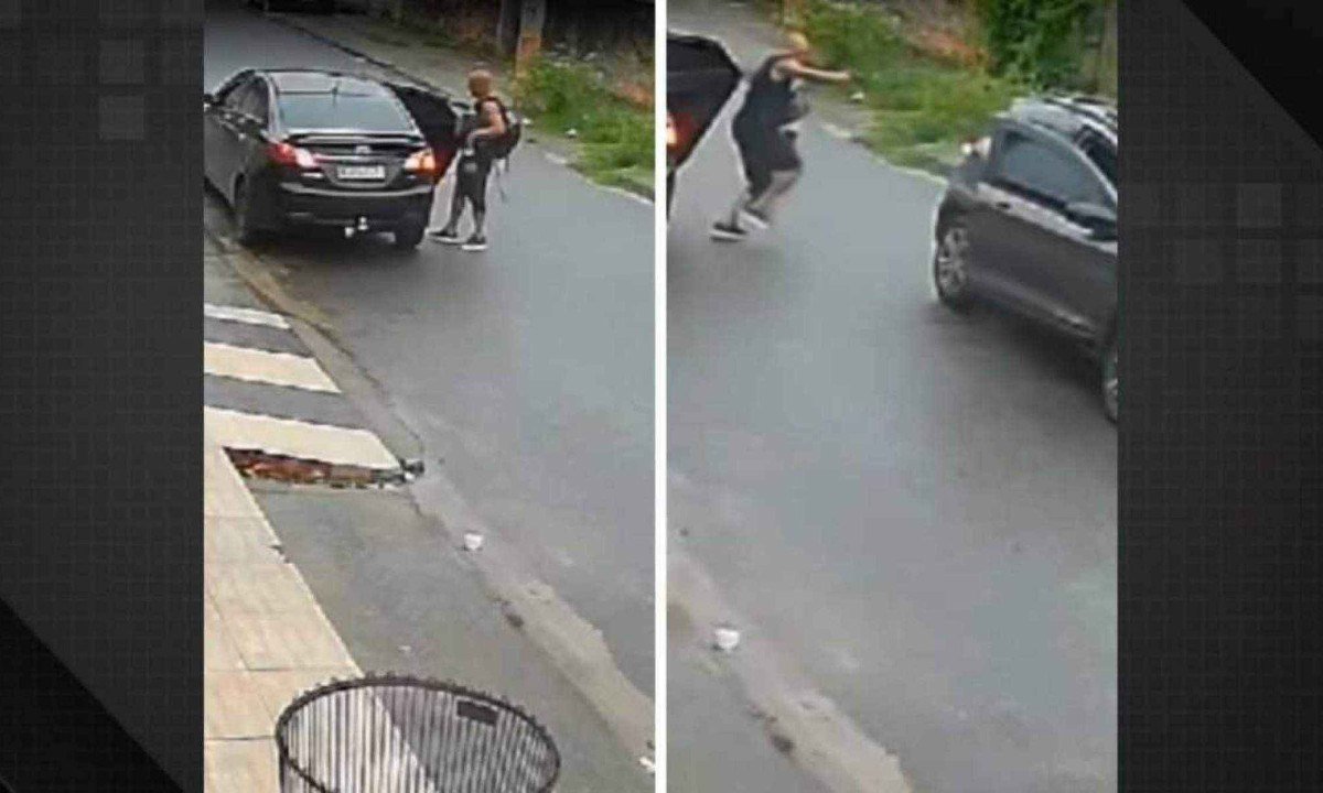 Policial penal foi alvo de tiros quando saía de casa e morreu -  (crédito: Reprodução/Dailymotion)