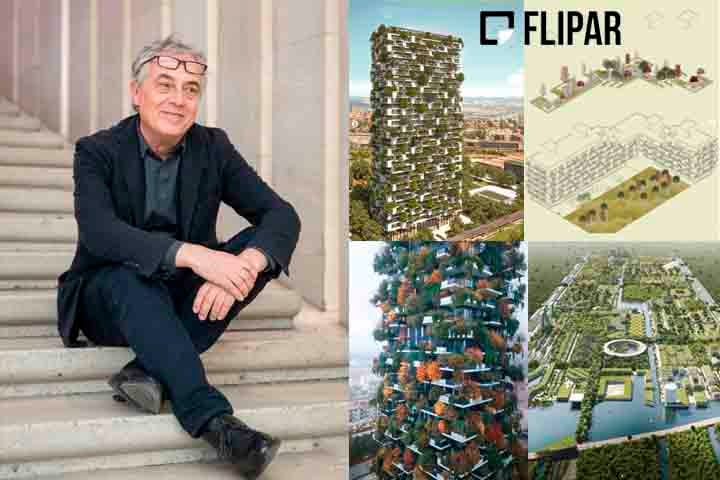 A “cidade floresta”, ao norte de Liuzhou, foi desenhada pelo arquiteto italiano Stefano Boeri. 
