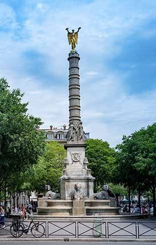 FONTAINE DE LA PLACE DES VICTOIRES - Paris - Inaugurada em 1810, esta fonte é conhecida por suas belas esculturas e sua localização em uma das praças mais elegantes de Paris. É um símbolo da cidade e um ponto de encontro popular.
