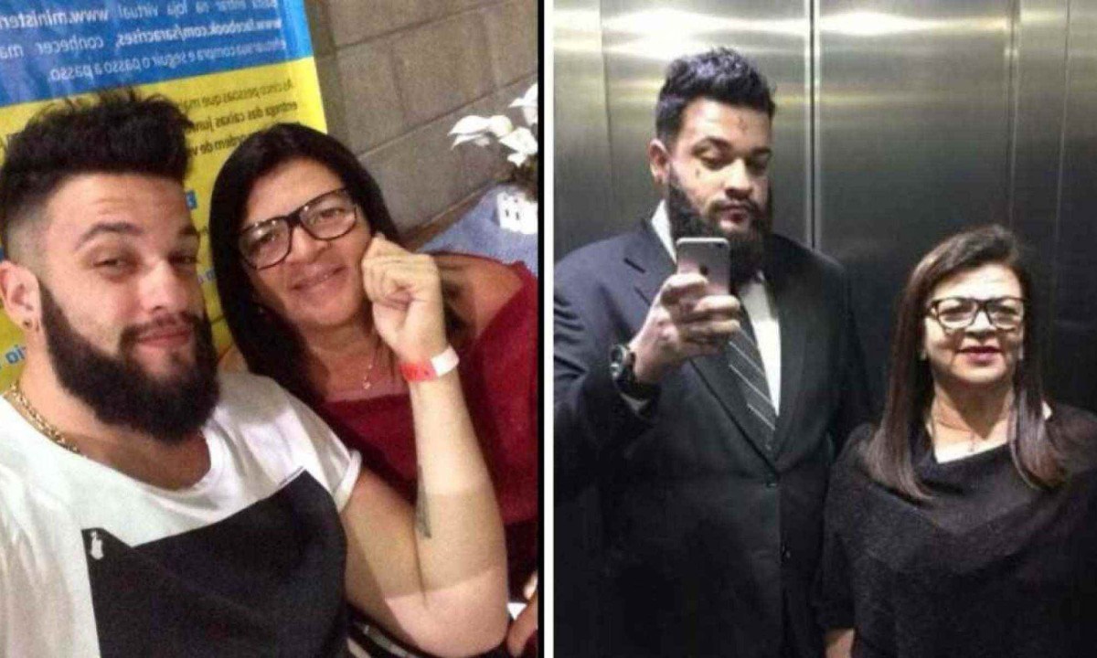Raphael de Castro e a mãe, Marly Ferreira Paes, uma aposentada de 63 anos -  (crédito: Arquivo pessoal)