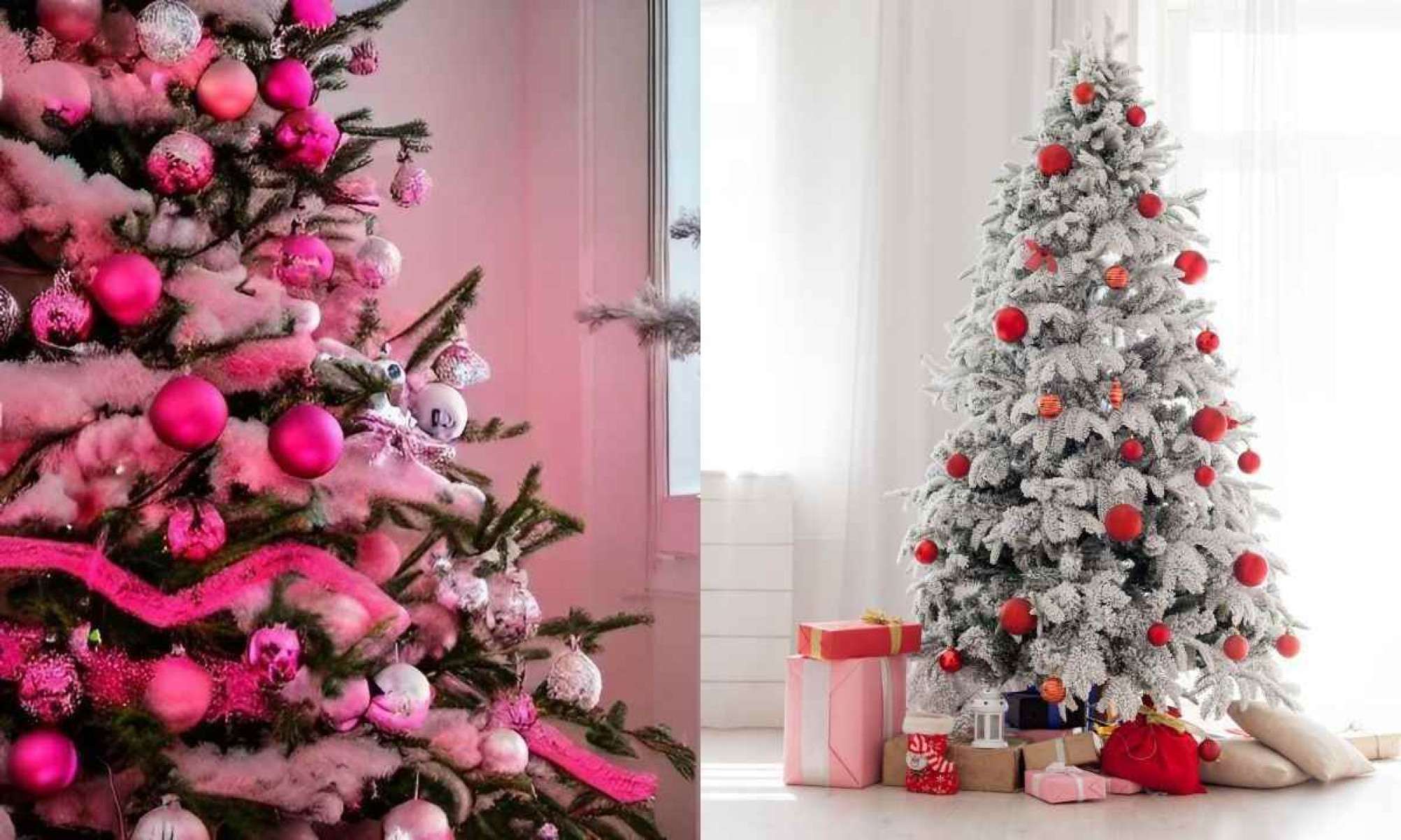 Você pode ousar com novas paletas para sua árvore de Natal, como azul, rosa ou até mesmo o tema metálico com cobre e bronze 