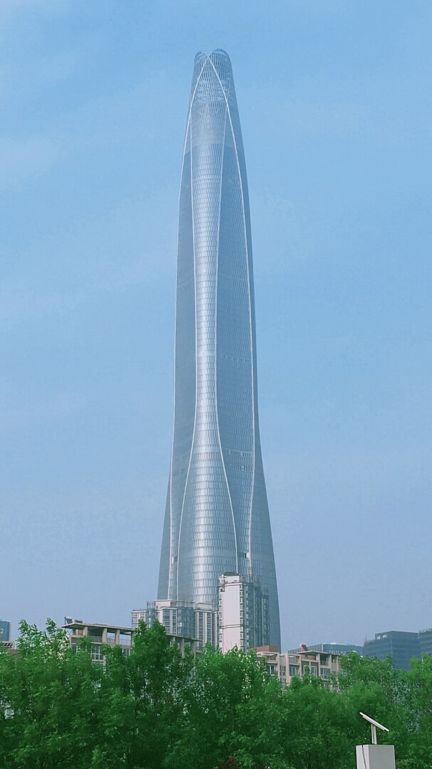 Tianjin CTF Finance Centre - Fica em Tianjin, na China. Tem 530 metros - Inaugurado em 2019. 