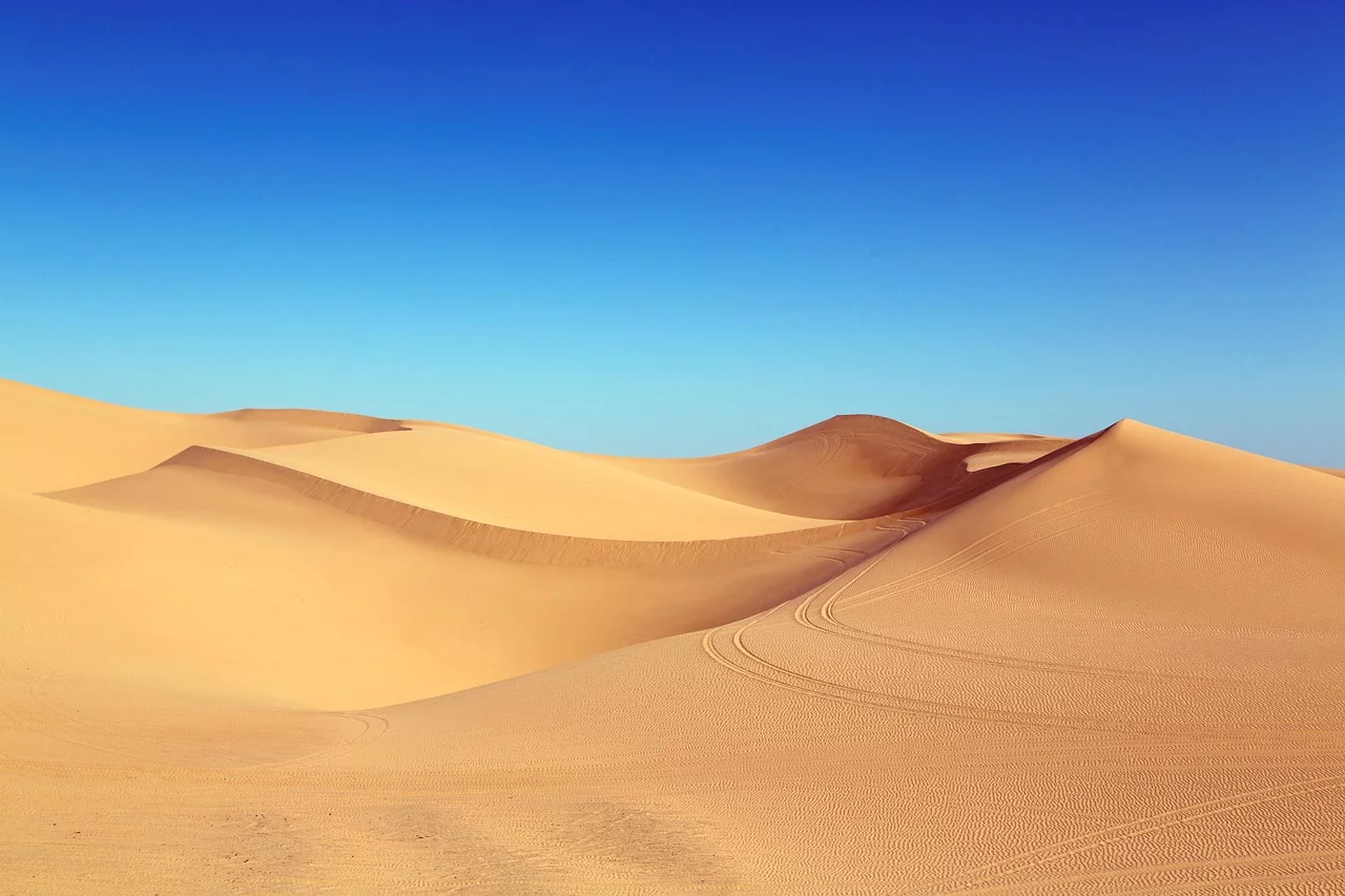 5º Deserto de Gobi  (1.300.000 km²) - Fica no norte da China e no sul da Mongólia. Gobi significa deserto em mongol. A 1.200m de altitude, é um deserto frio, com temperatura média de 2ºC. 