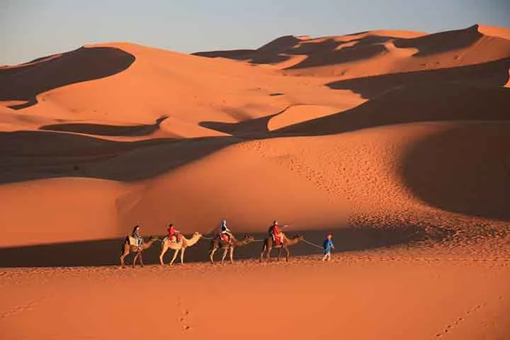 A duna de Erg Chebbi está em lenta migração para oeste e sua formação foi impactada por alteração na direção do vento.
