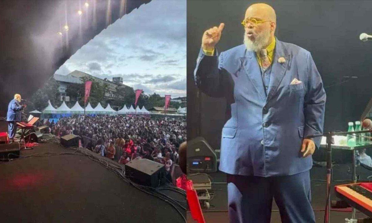 Ed Motta no festival que resultou na demissão de um roadie dele -  (crédito: Reprodução/Instagram)