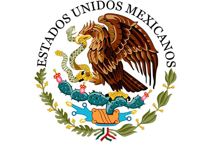 Cidade do México (México) - Águia: A águia é um símbolo fundamental, representando a força e a liberdade. A imagem da águia devorando uma serpente está no brasão da cidade desde a fundação da cidade asteca, em 1325.