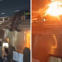 Vídeo: passageiro recebe descarga elétrica ao viajar em cima de trem
