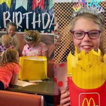 Menina volta a McDonald’s em que nasceu para comemorar seus 10 anos - Reprodução / Mídias Sociais