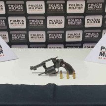 Homem é preso por ir até trabalho da ex e fazer disparos de arma - PMMG/Divulgação