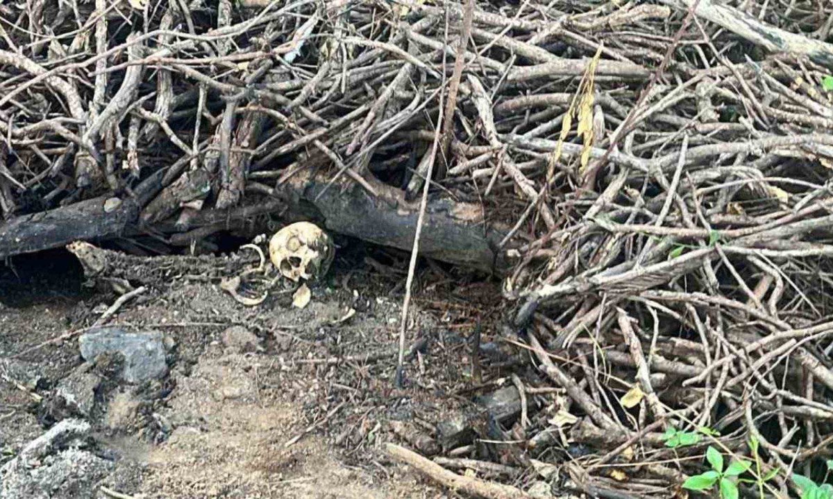 Restos Mortais foram encontrados à margem de estrada que dá acesso ao Pico da Ibituruna -  (crédito: Redes sociais)