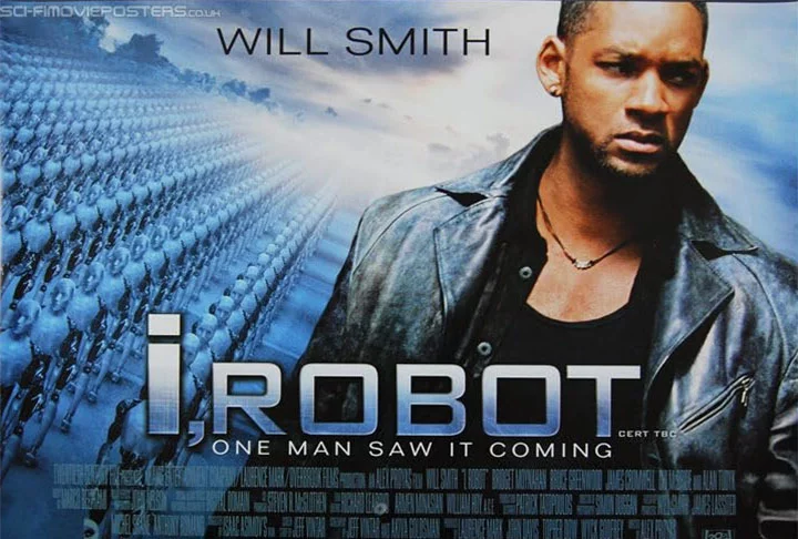 “Eu, Robô” (2004): Às vezes não é um robô específico que ganha destaque, mas sim vários. É o caso do que acontece no filme “Eu, Robô”, estrelado por Will Smith.