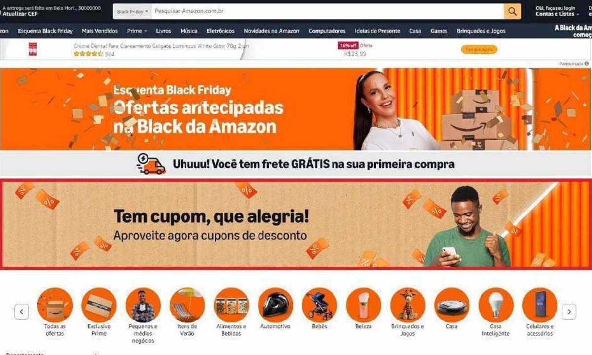 Print de site da Amazon.