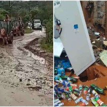 Temporal provoca alagamentos, deslizamentos e deixa desalojados em Minas - Prefeitura de Ouro Branco / Divulgação - Redes Sociais / Reprodução
