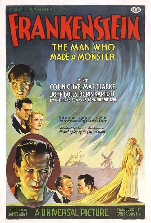 10) Pôster de “Frankenstein” (1931); Maior valor de venda: US$ 198 mil, em 1993.