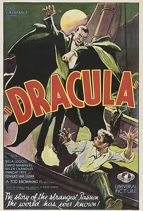 6) Pôster de “Drácula” (1931); Maior valor de venda: US$ 310,7 mil, em 2009.