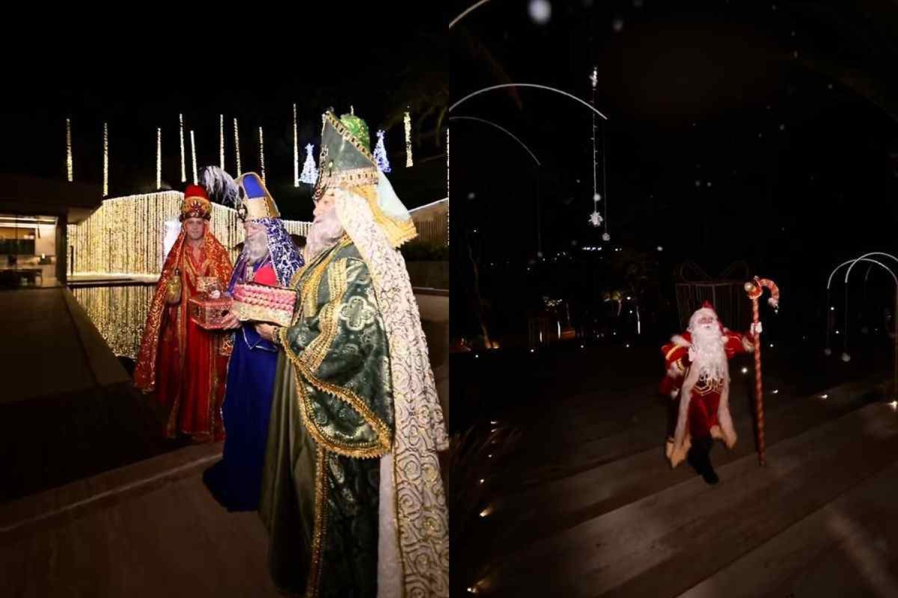 Os Reis Magos e o Papai Noel também participaram da celebração