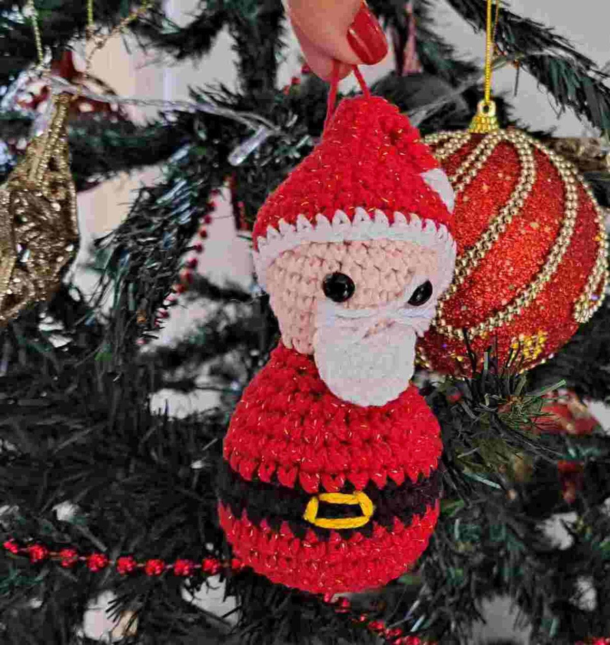 Olha que fofura este Papai Noel em amigurumi  da Dona Rosa