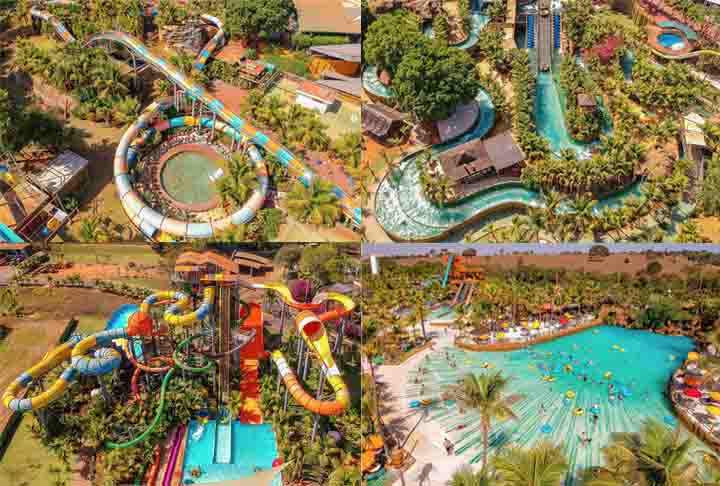 Thermas dos Laranjais - Olímpia - SP - O parque aquático tem piscinas de águas quentes, inclusive com ondas . O Rio Lento tem águas a quase 40°C em mais de 300 metros. E ainda toboáguas, montanha-russa aquática e praias artificiais. As fontes termais de Olímpia foram achadas nos anos 1960, durante a exploração de petróleo. Águas de Lindoia e Lins também ficam nessa região com águas termais. 

