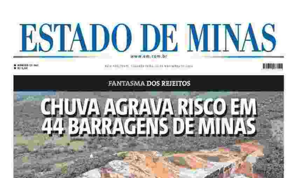  ESTADO DE MINAS -  (crédito: CAPA DO ESTADO DE MINAS)