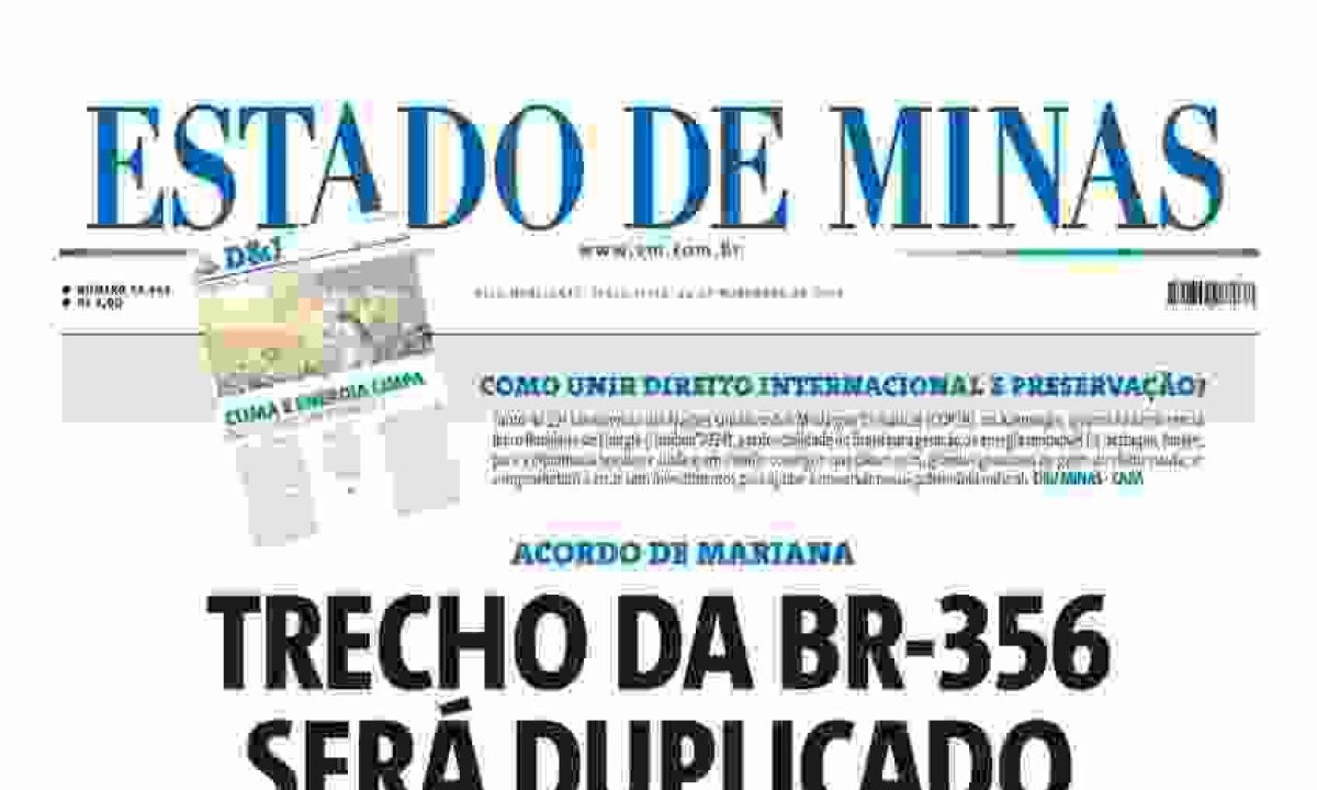 ESTADO DE MINAS -  (crédito: CAPA DO ESTADO DE MINAS)