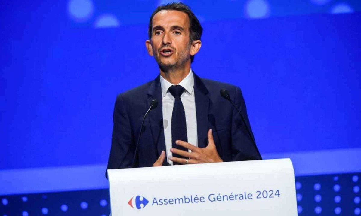 Alexandre Bompard que defendeu veto à carne proveniente do Mercosul para os consumidores franceses -  (crédito: MEHDI FEDOUACH/AFP)